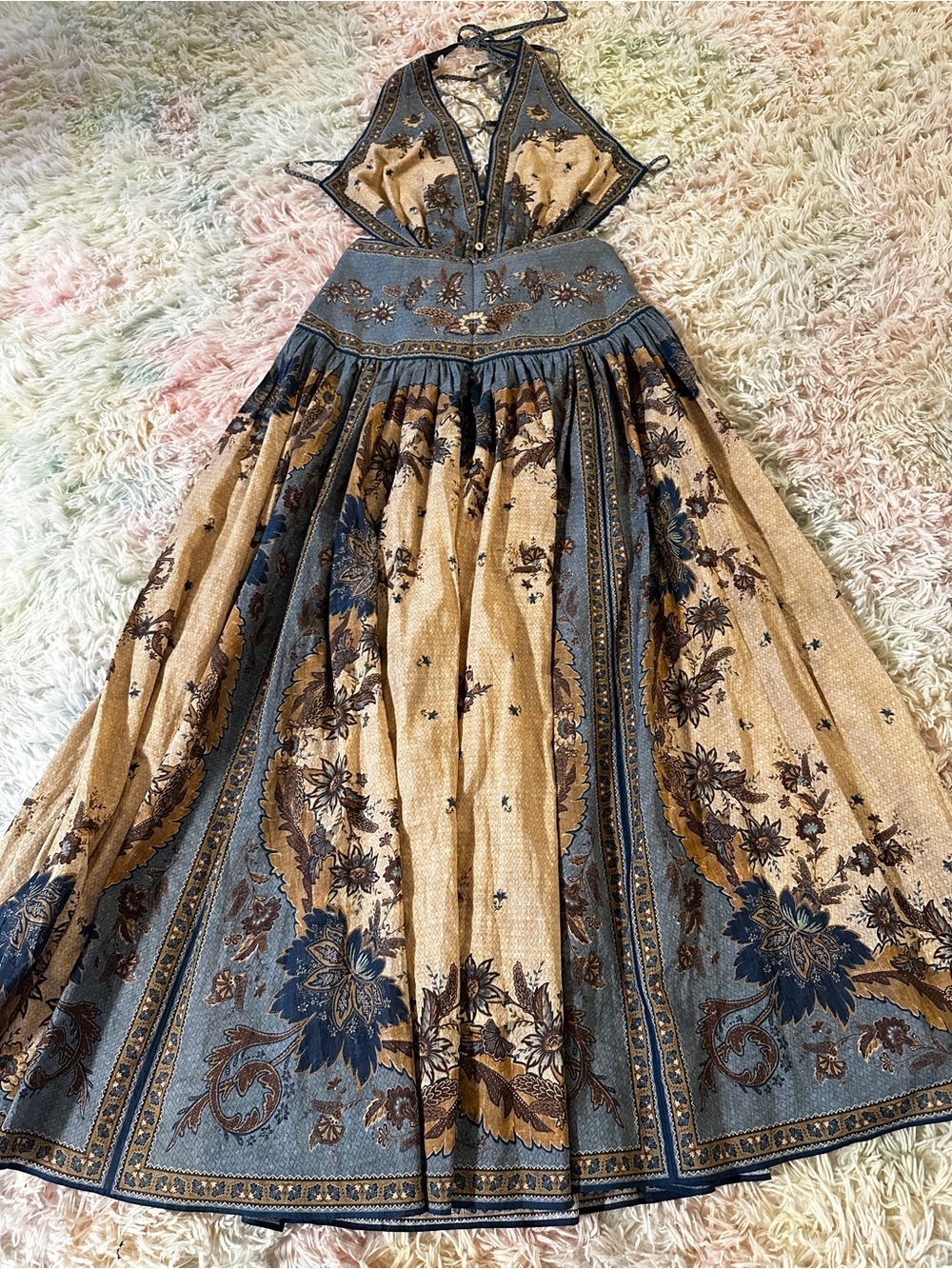 New AUTHENTIC Zimmerman Ascension Plunge Halter Maxi Dress Size 0 - Picture 7 of 15